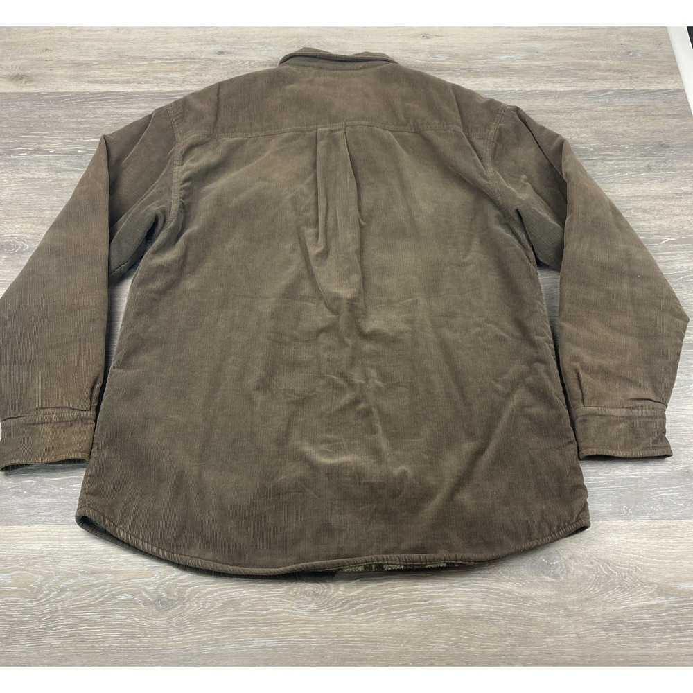 Vintage Levi's Jacket Mens Large Brown Corduroy Flannel Lined Button Shirt Y2K - Picture 2 of 11